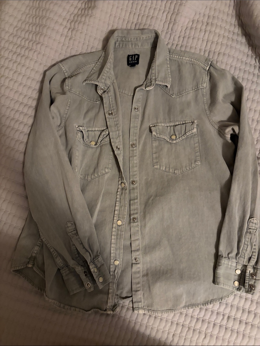 GAP Light Green Denim Shirt Jacket
